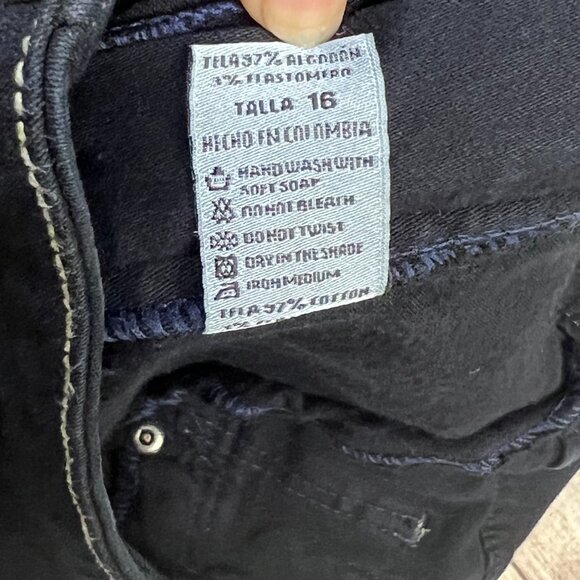 Verox Colombian Butt Lift Jeans Size 16 Dark Wash High Waist Skinny Levanta Cola - Picture 5 of 11